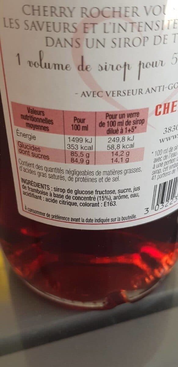 Cherry Rocher Sirop de framboise packshot