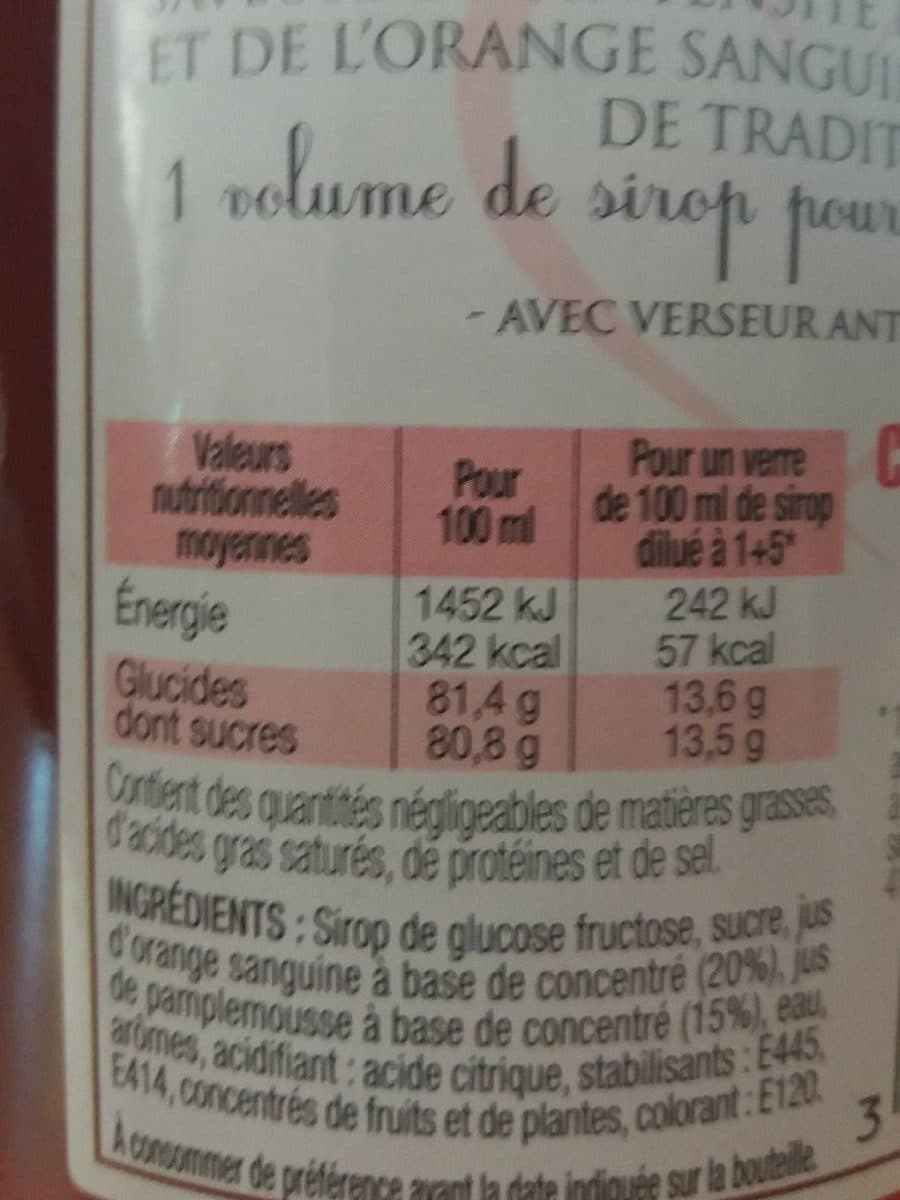Cherry Rocher Sirop de pamplemousse orange sanguine packshot