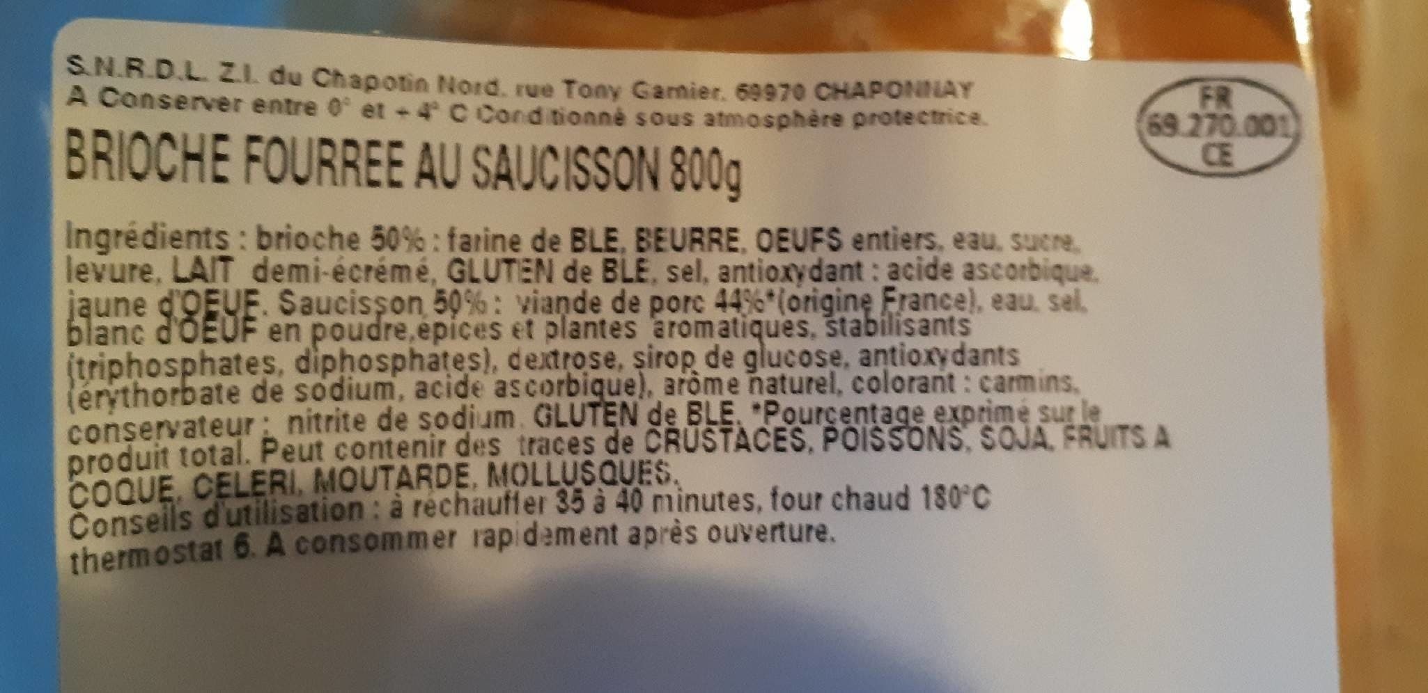 S.N.R.D.L. Brioche Fourrée au Saucisson packshot