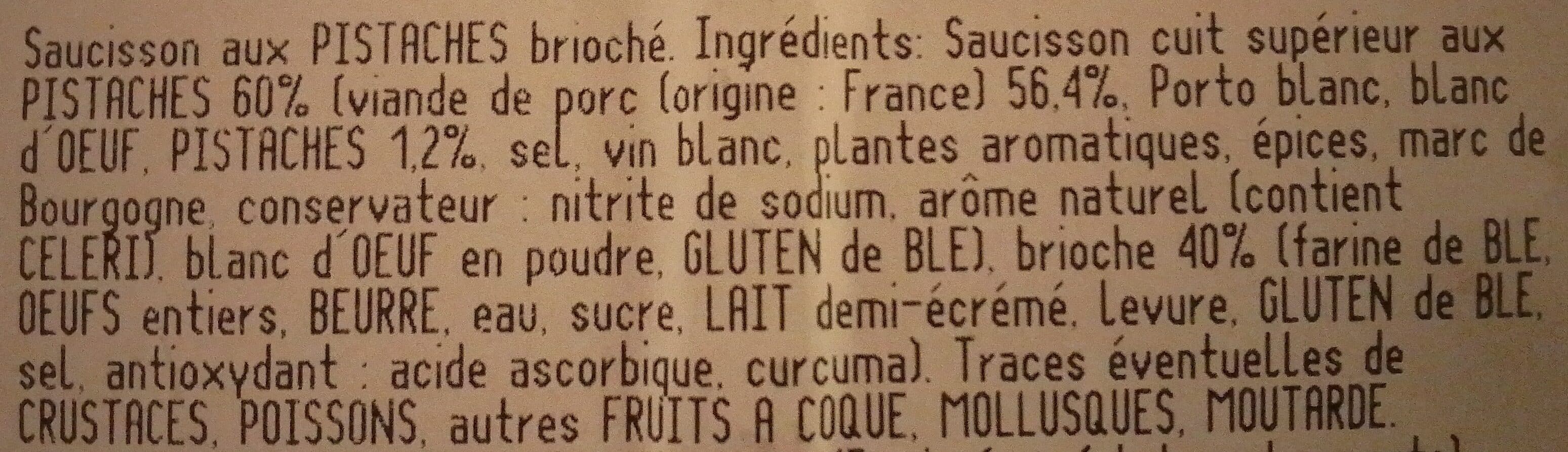 Maison Bolard VÉRITABLE SAUCISSON BRIOCHÉ DE LYON AUX PISTACHES packshot
