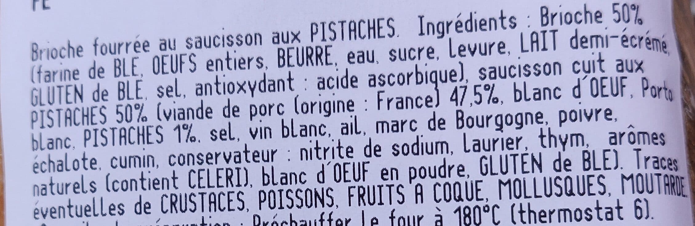 Maison Bolard Véritable brioche au saucisson de Lyon aux pistaches packshot