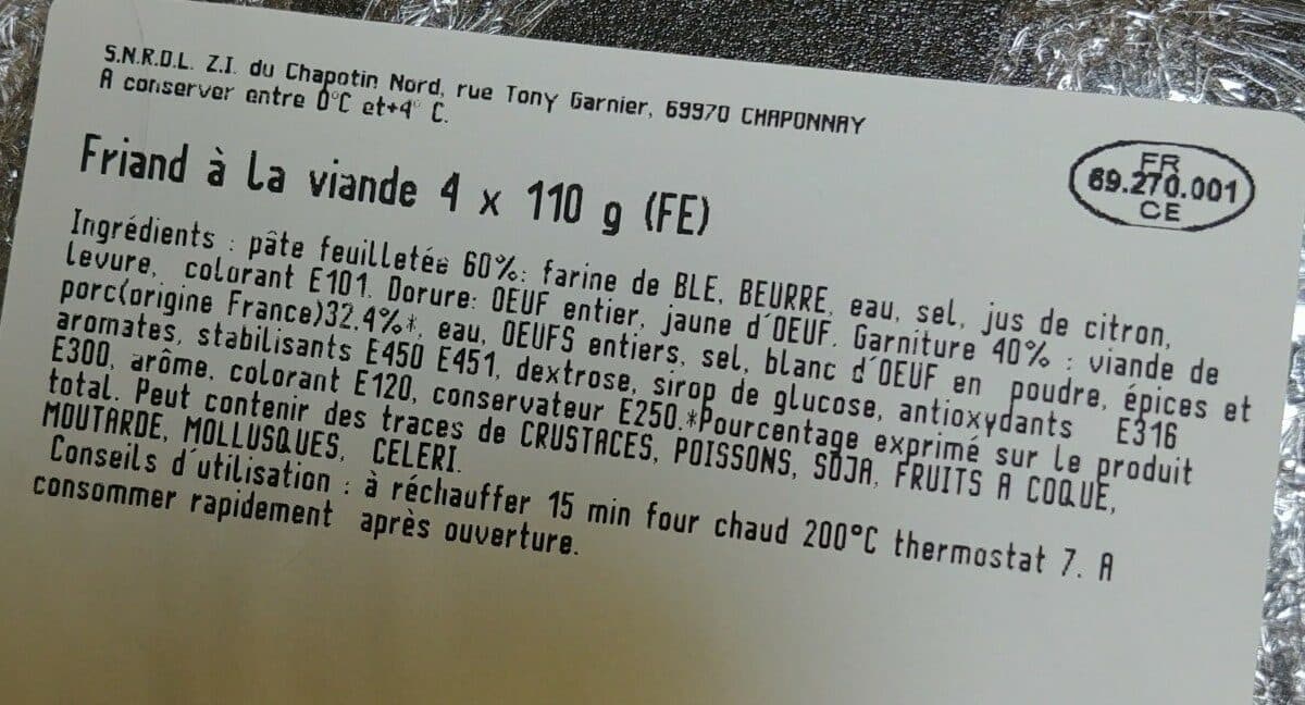 Open Food Facts Friand à la viande packshot