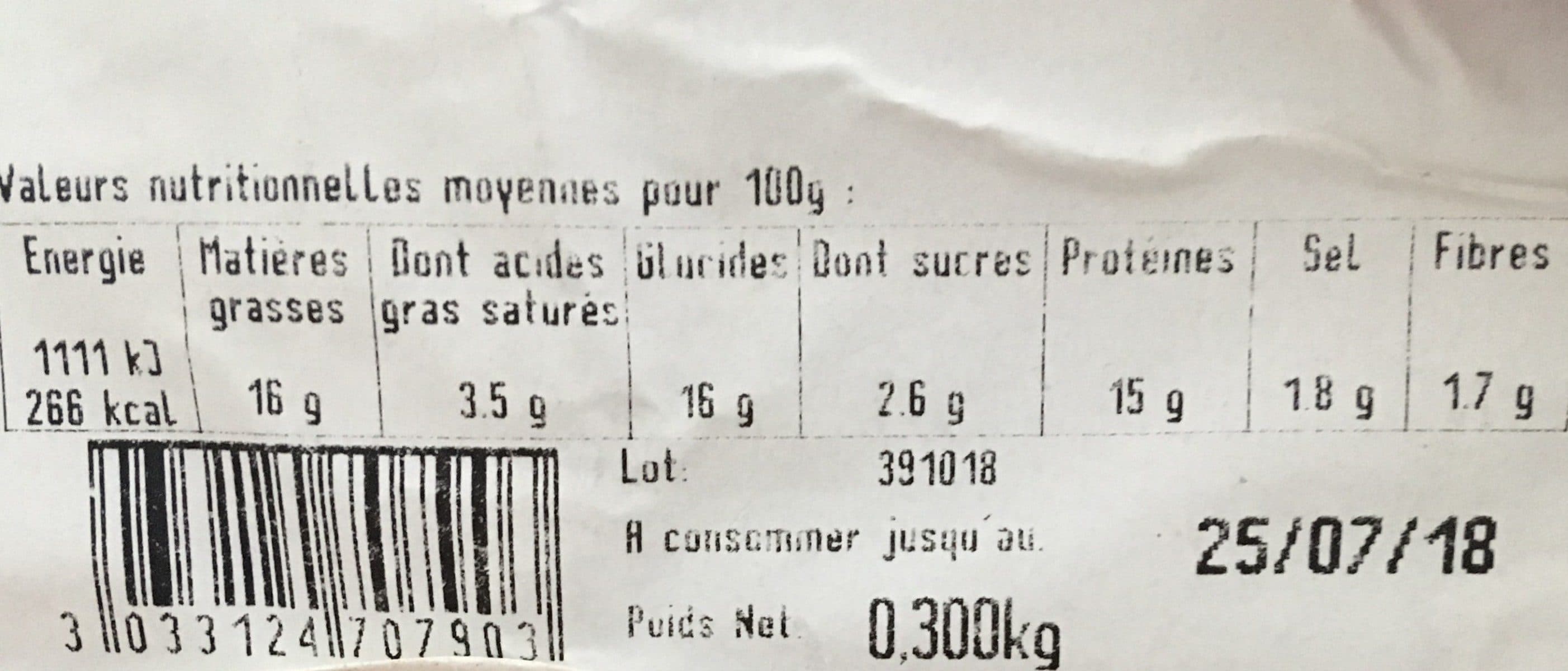 Open Food Facts Cake chorizo poulet packshot
