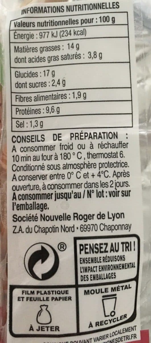 Open Food Facts Cake tomates mozzarella packshot