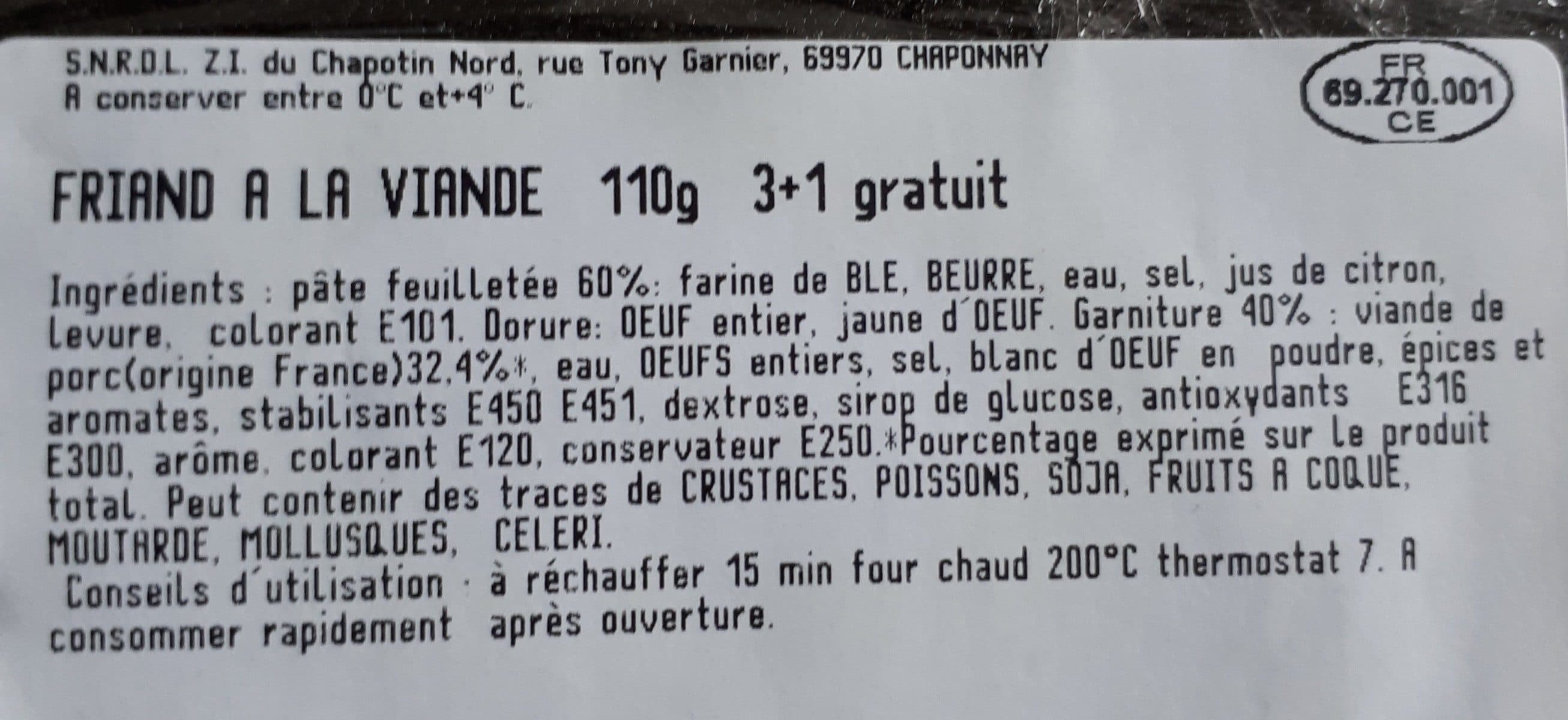 Open Food Facts Friand a la viande packshot
