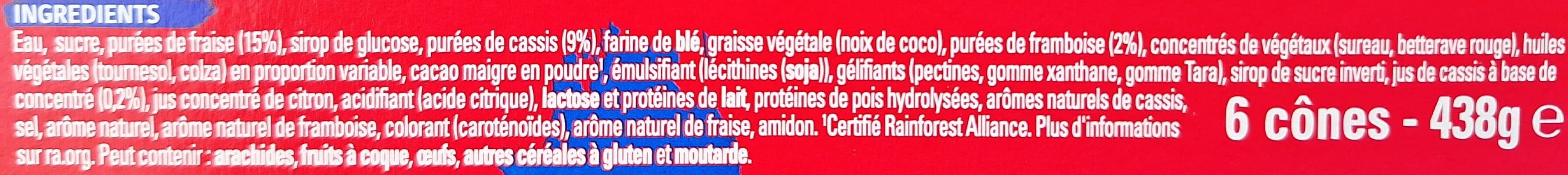 Nestlé Extrême sorbets fruits rouges x 6 cônes packshot