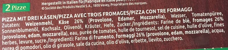 Buitoni Belle Napoli : Pizza avec trois fromages packshot
