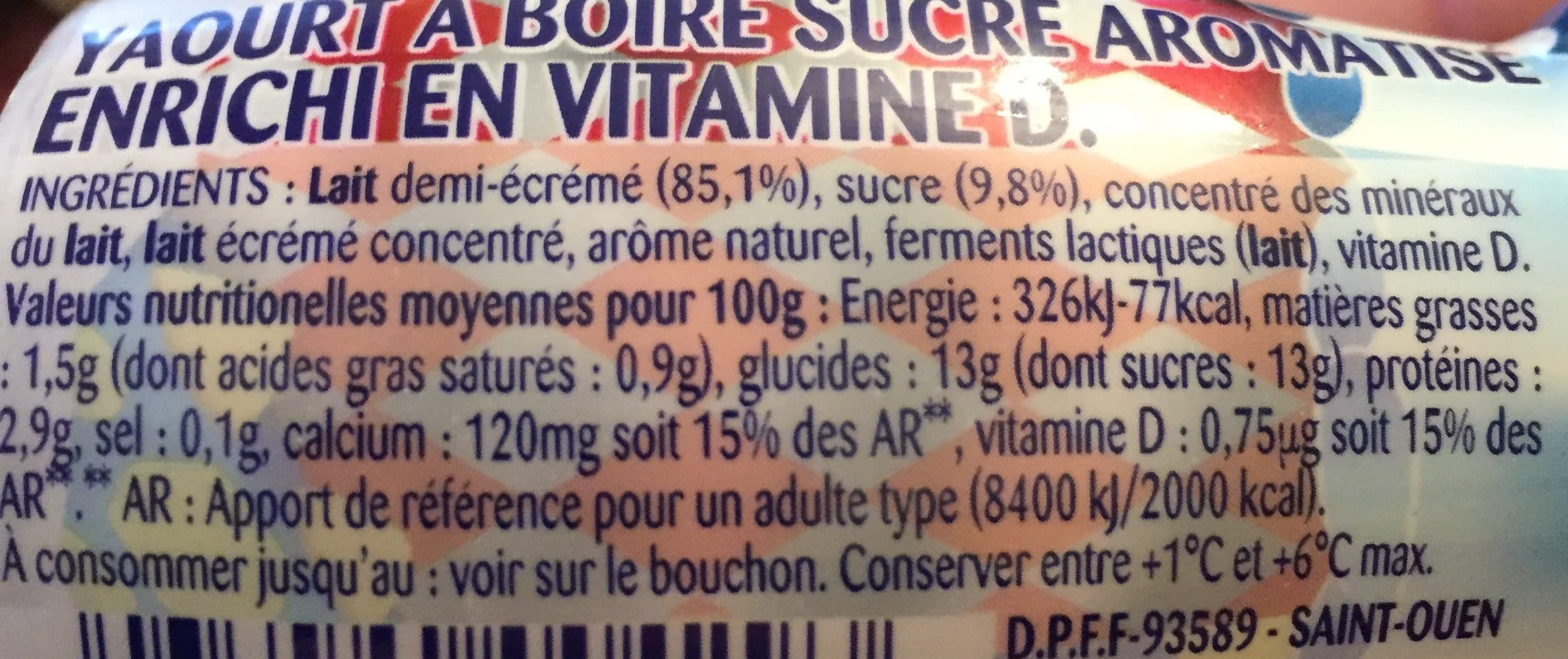 Danone Gervais A Boire Fraise packshot