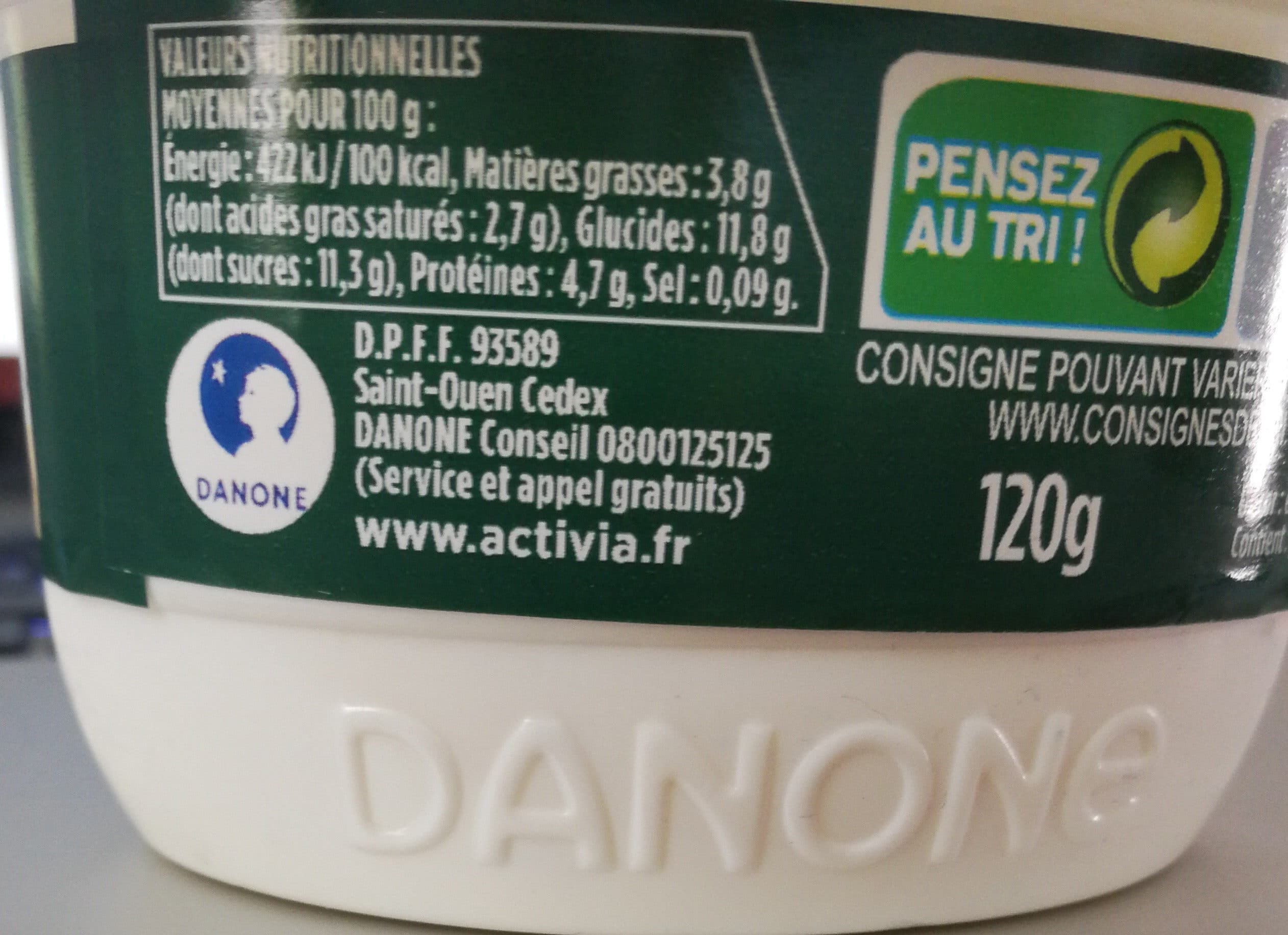 Activia Activia saveur vanille packshot