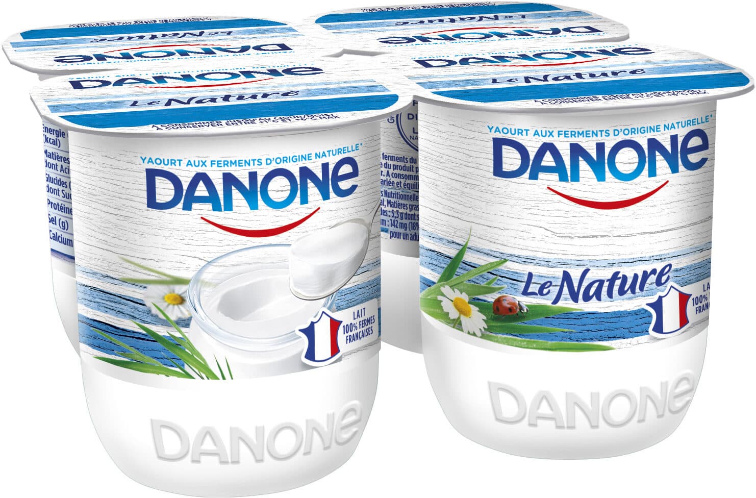 Danone Danone le nature 125 g x 4 packshot