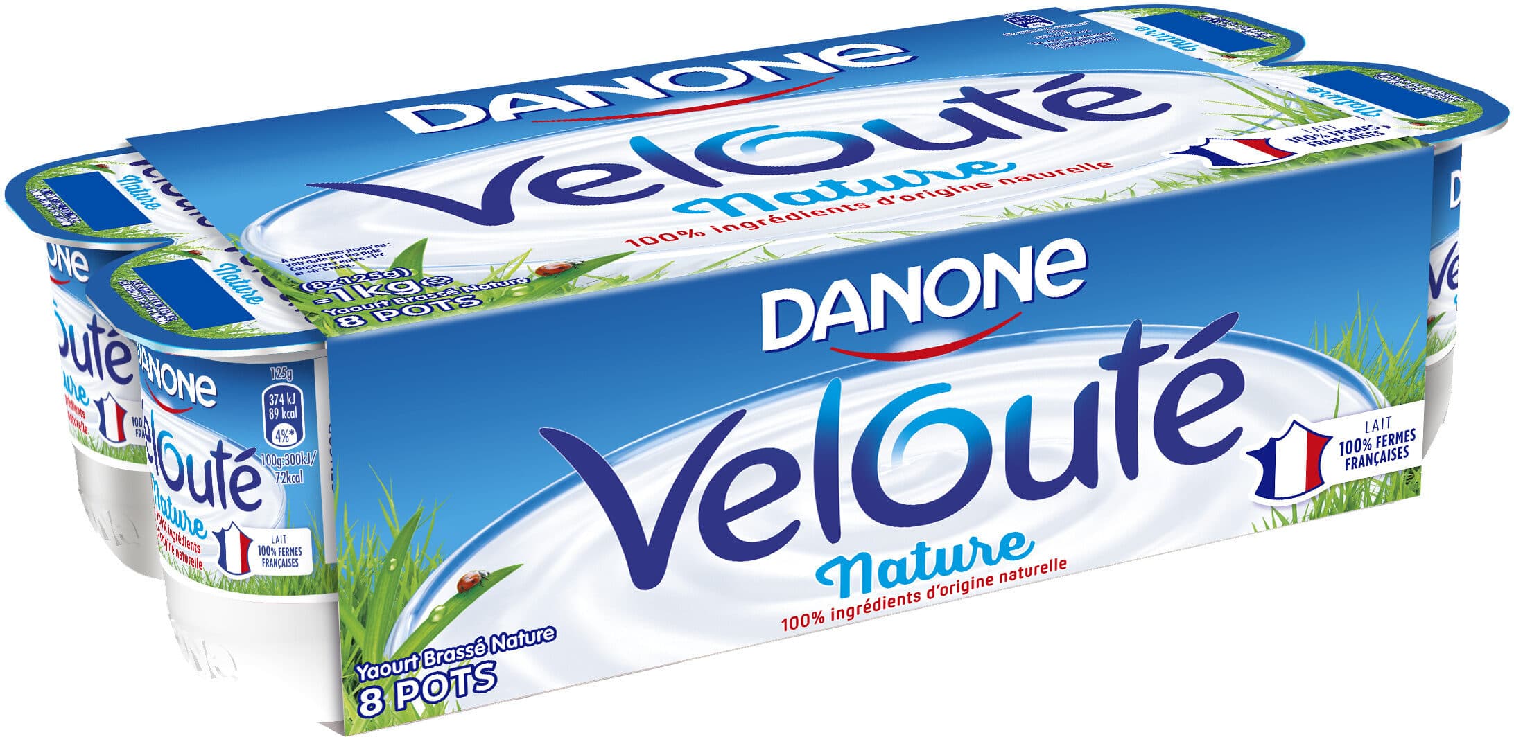 Danone Danone veloute nature 125 g x 8 packshot