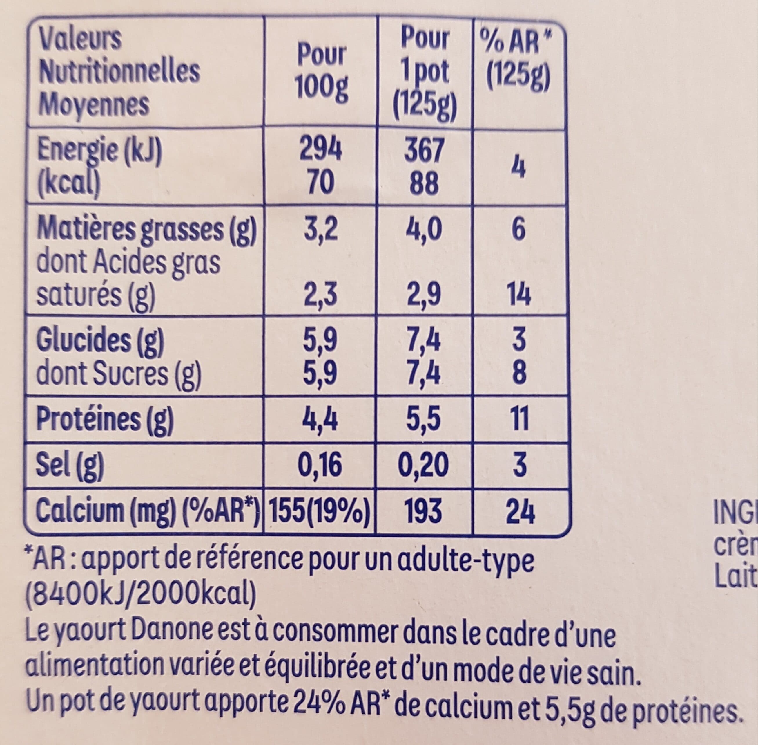 Danone Danone veloute nature 125 g x 8 packshot