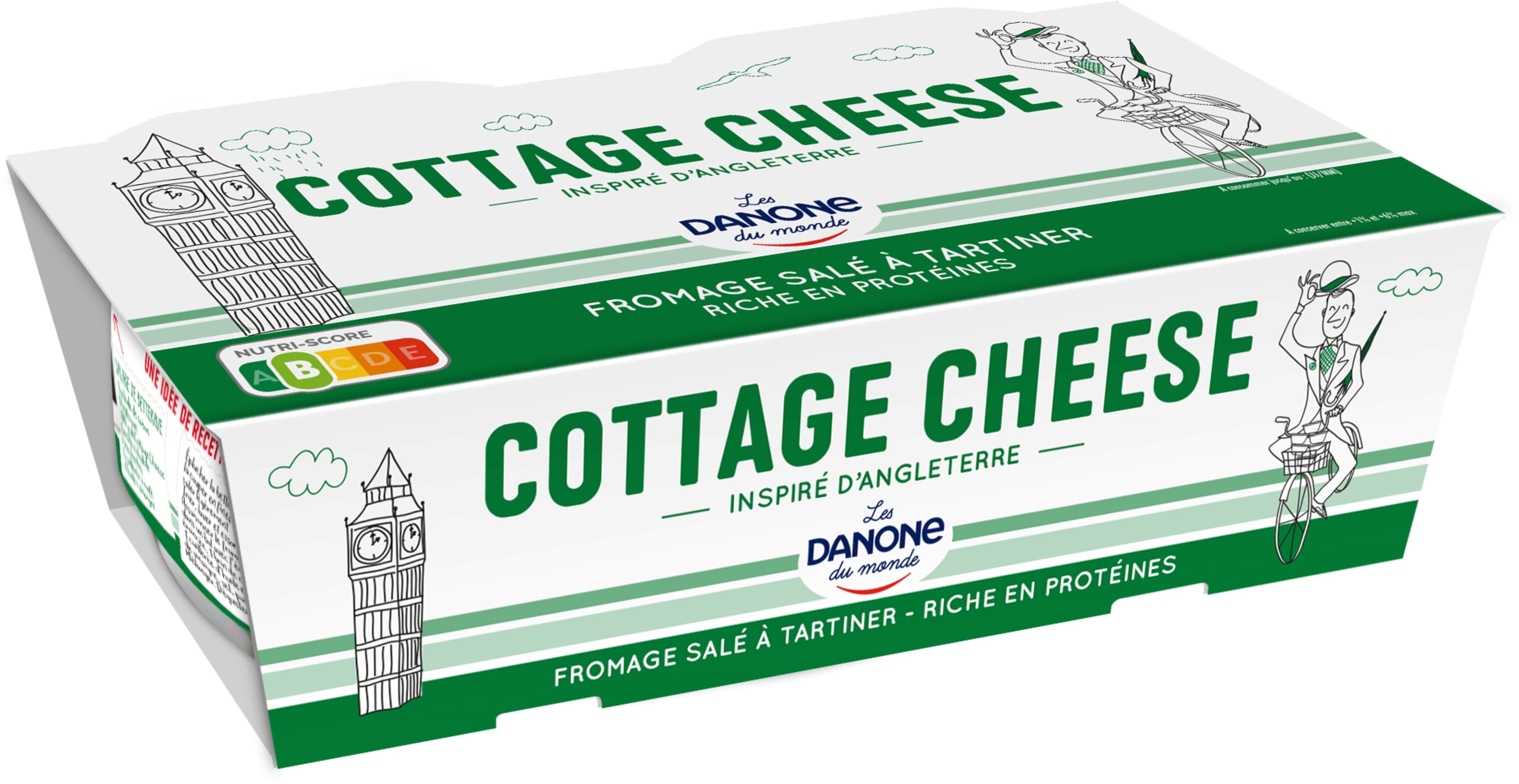 Cottage Jockey cottage cheese nature 200 g x 2 packshot