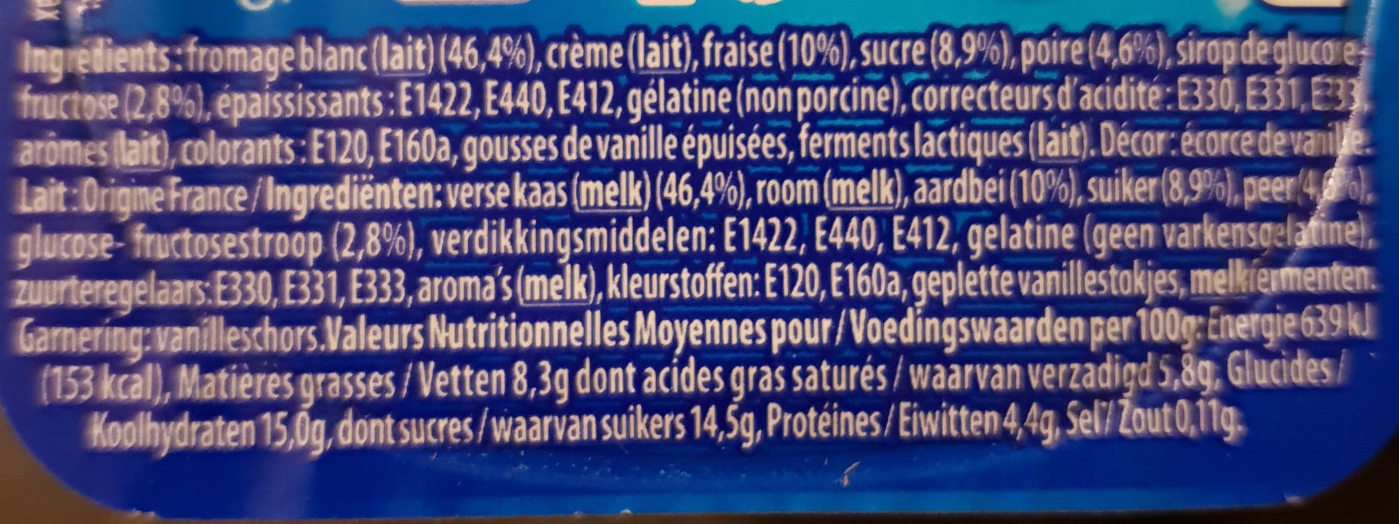 Gervita Gervita fraise melba 100 g x 4 packshot
