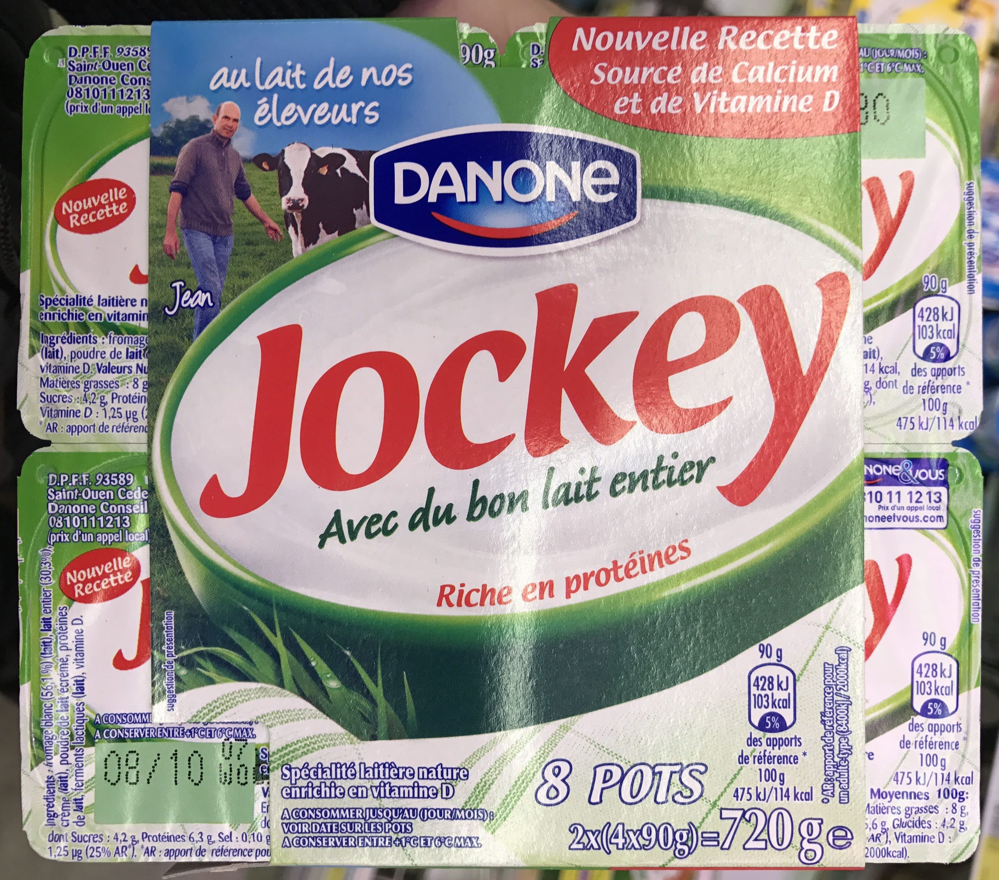 Danone Jockey avec du bon lait entier packshot