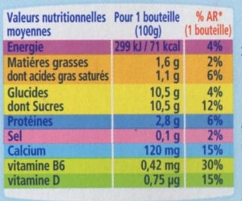 Actimel Lait fermenté à boire sucré packshot
