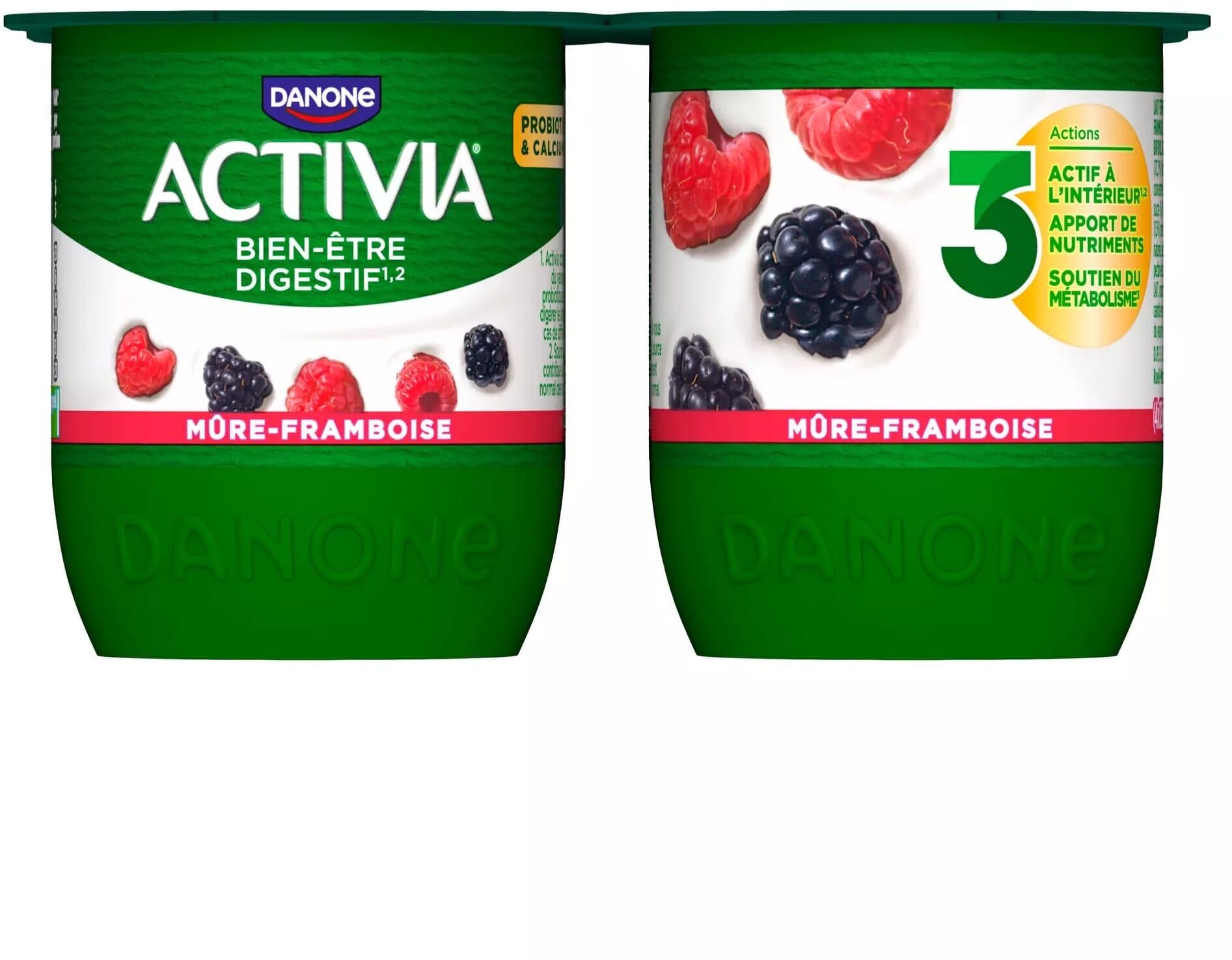 Activia activia mûre-framboise packshot