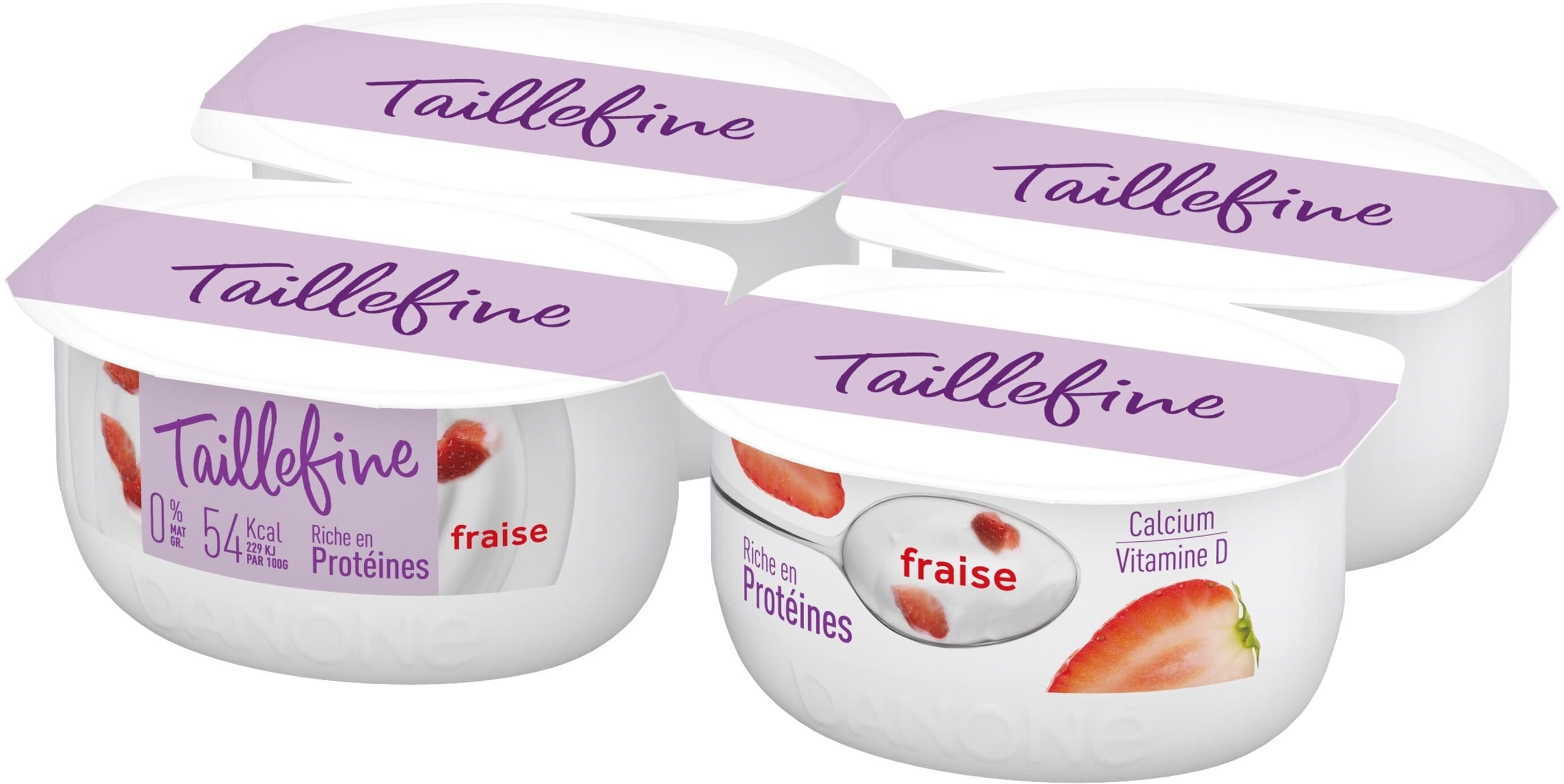 Danone Taillefine recette au fromage blanc fraise 120 g x 4 packshot