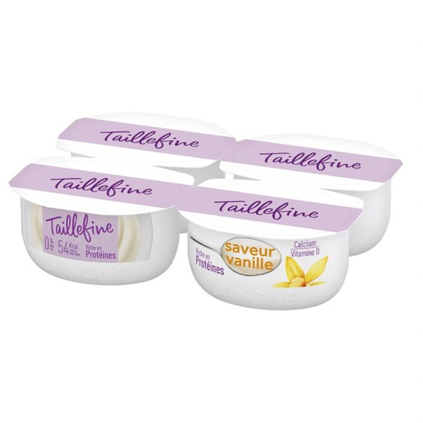 Danone Taillefine recette au fromage blanc saveur vanille 120 g x 4 packshot