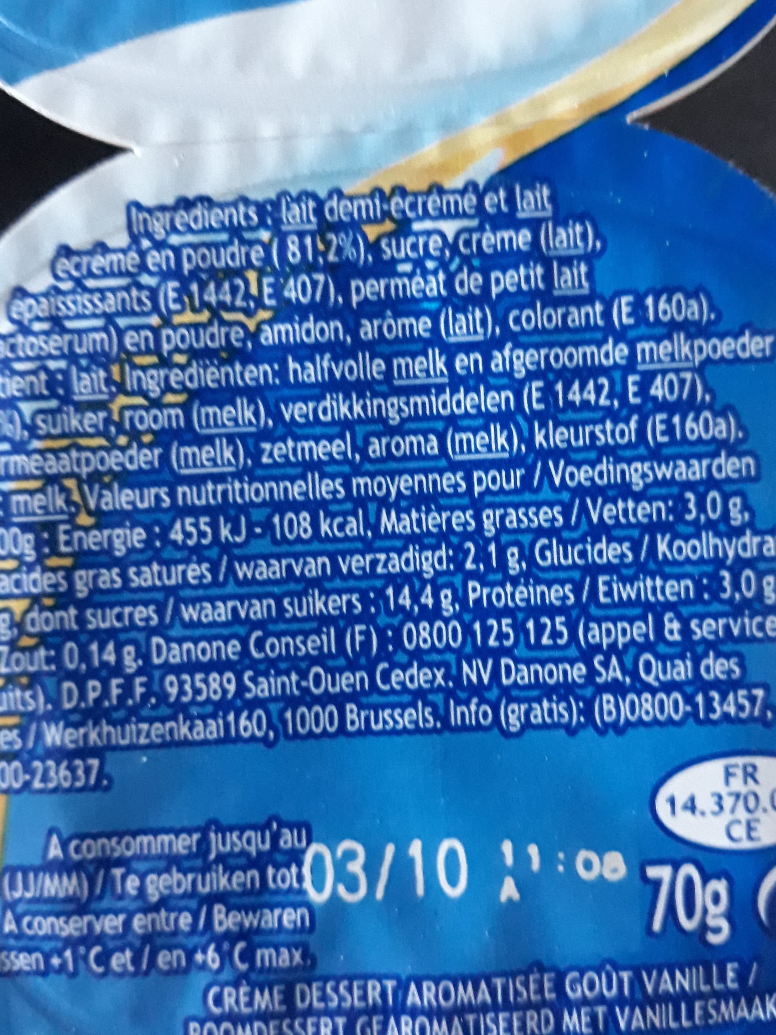 Danette Petite danette vanille, 6x70g packshot