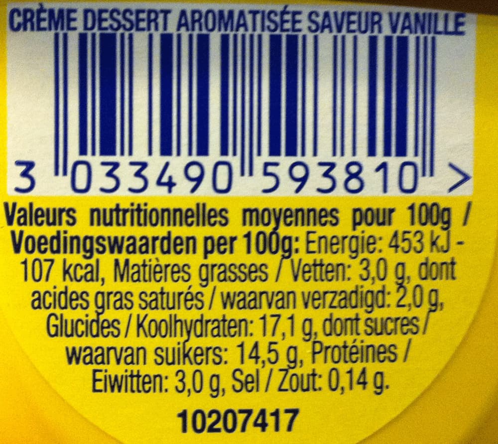 Danette Danette Saveur Vanille packshot