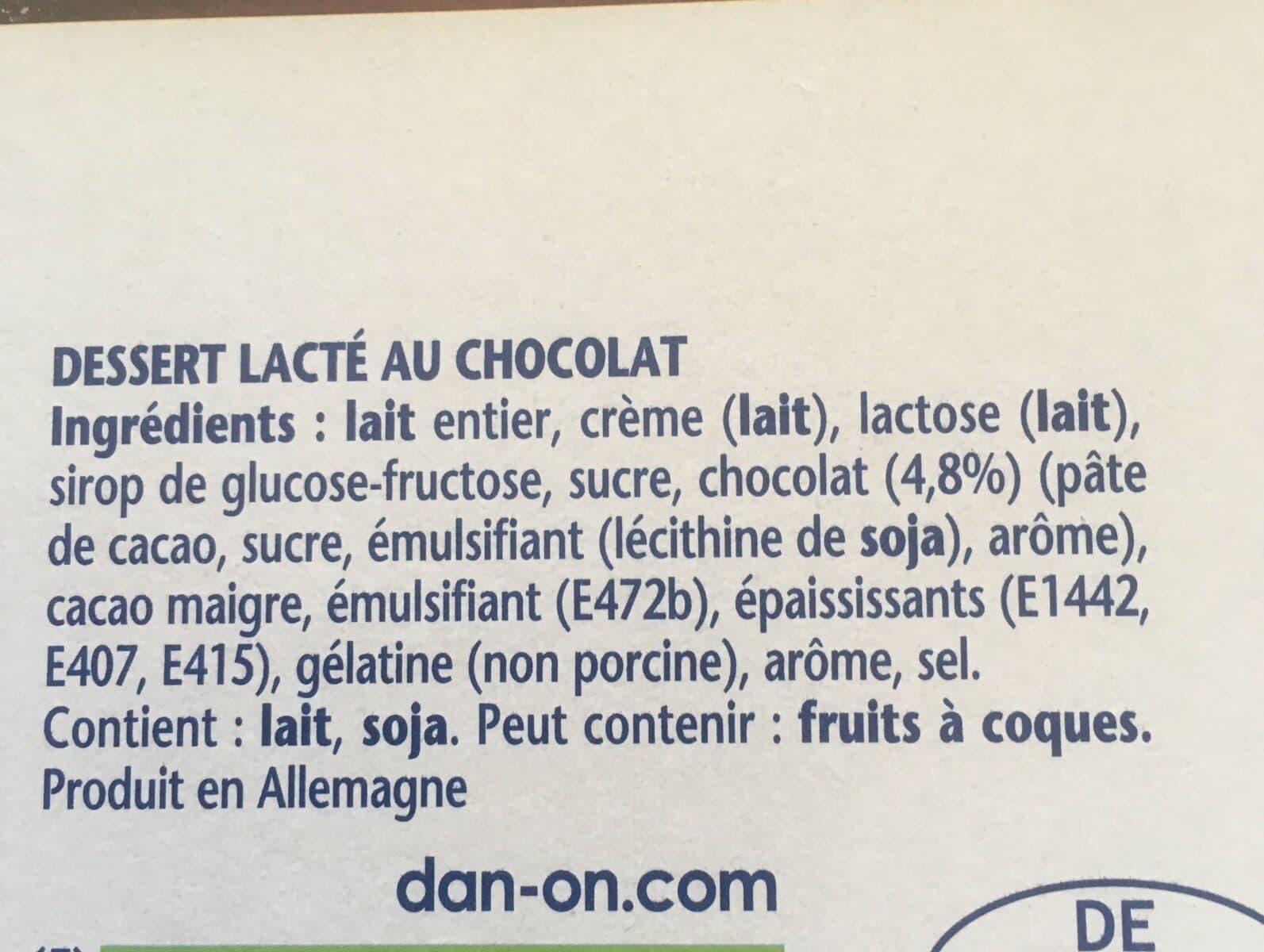 Danette Danette mousse liegeoise chocolat 80 g x 8 packshot