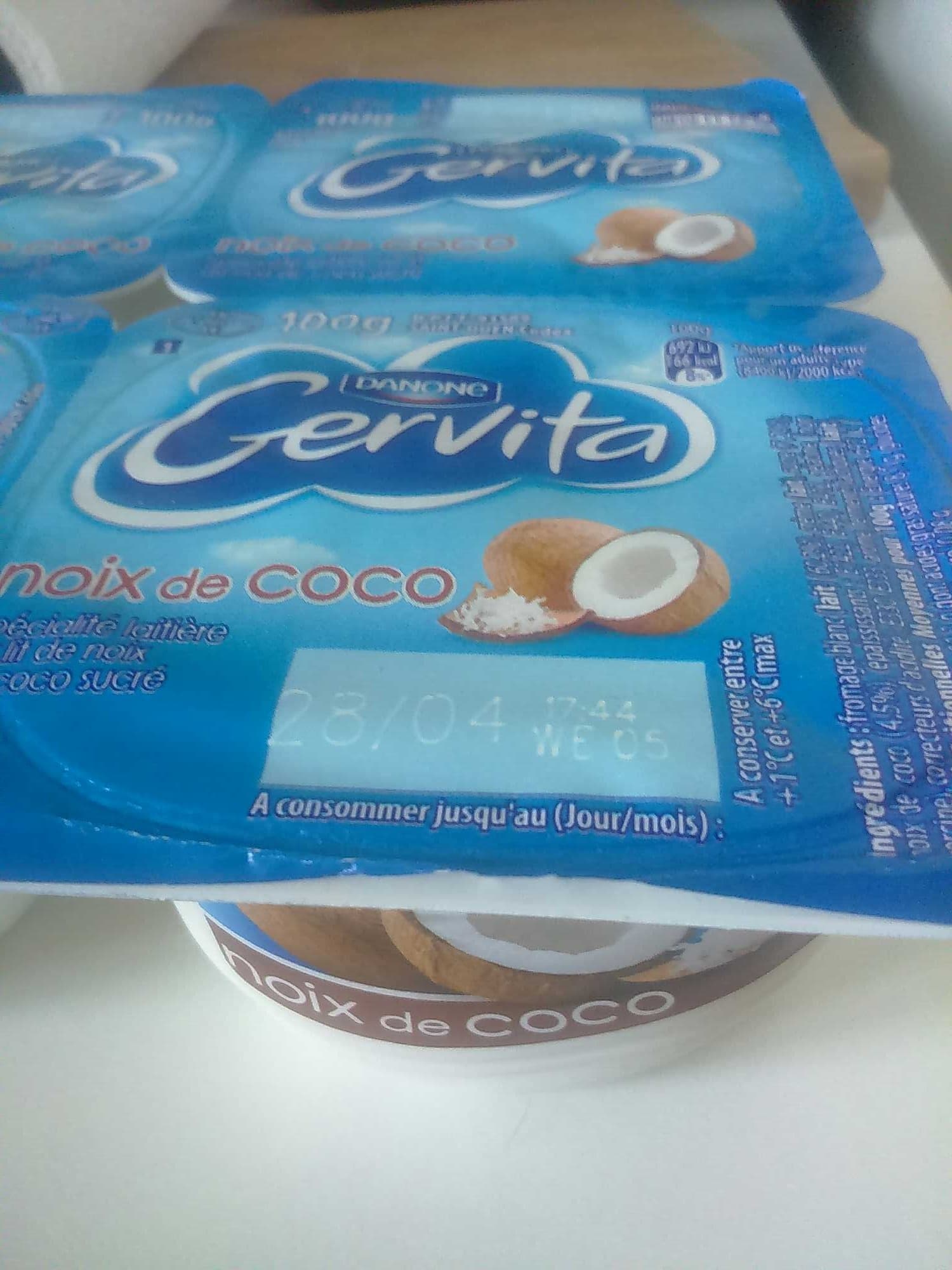 Danone Gervita noix de coco packshot