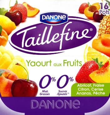Danone Taillefine Yaourt aux fruits 0% packshot