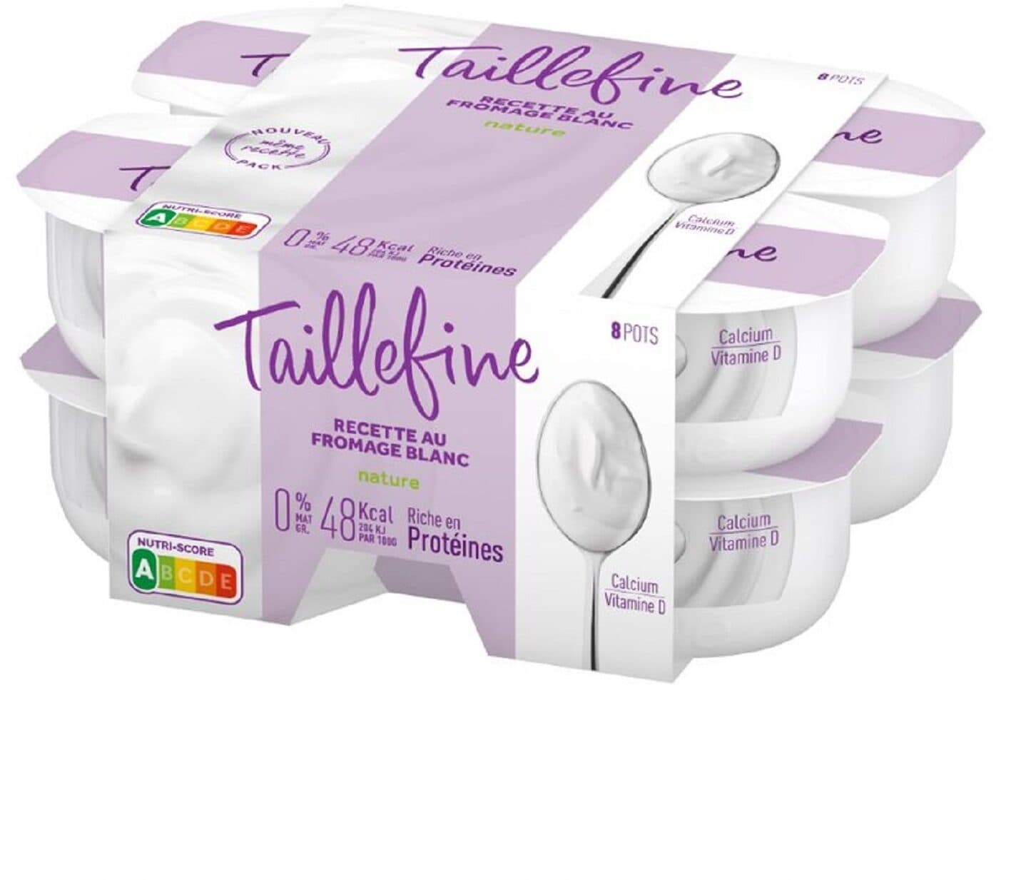 Danone Taillefine recette au fromage blanc nature 100 g x 8 packshot