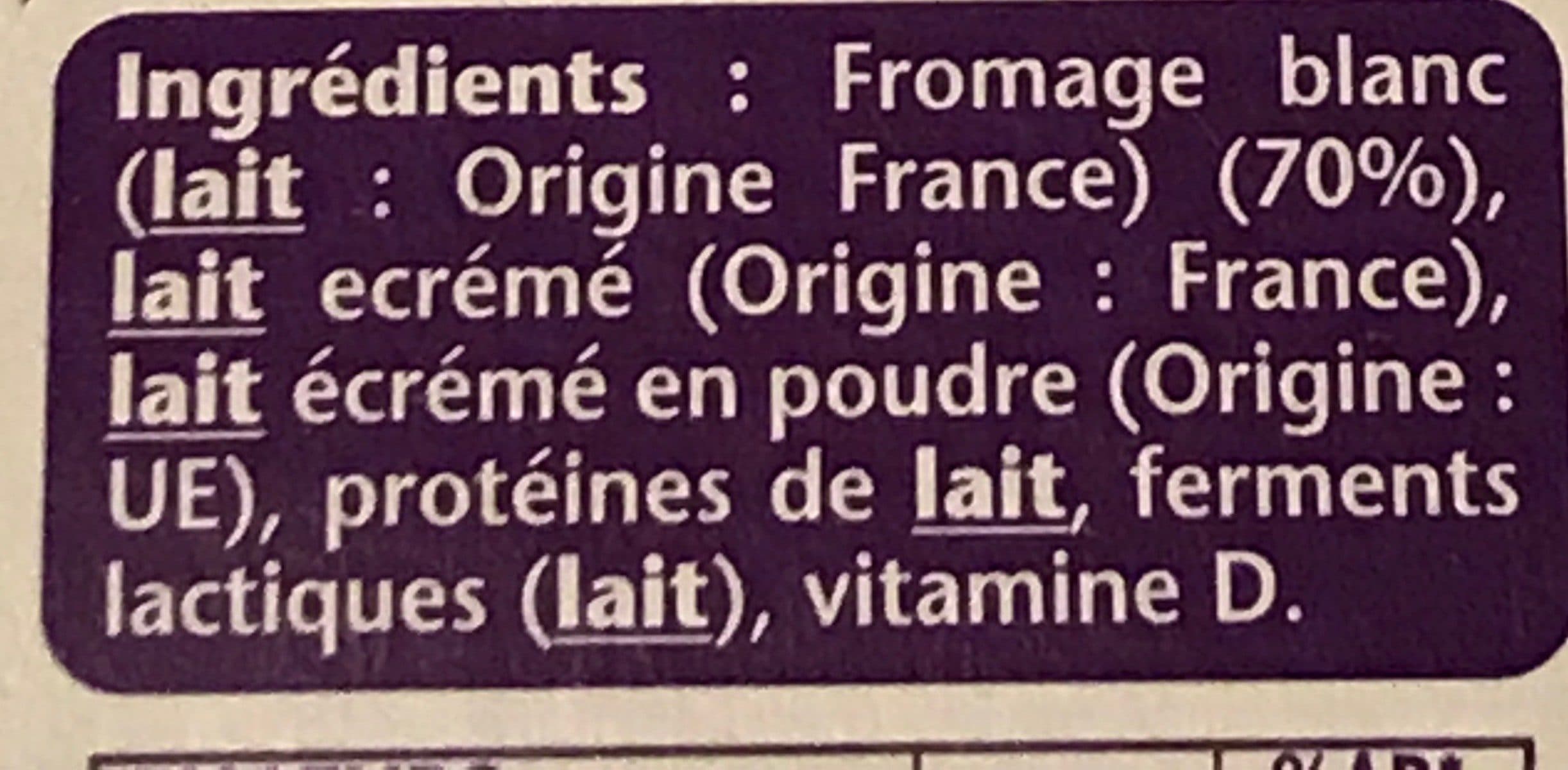 Danone Taillefine recette au fromage blanc nature 100 g x 8 packshot
