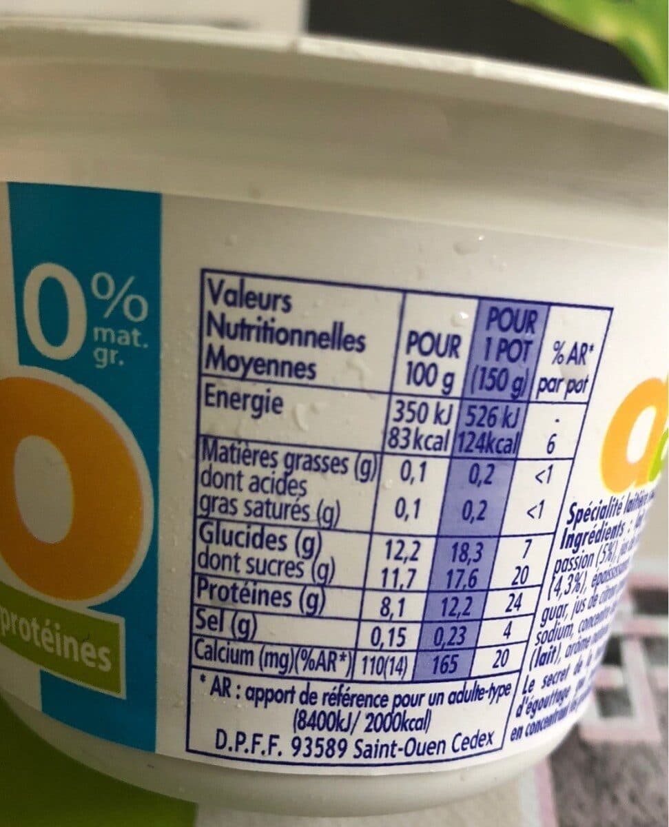 Danio Danio 0% mg passion 150 g x 1 packshot