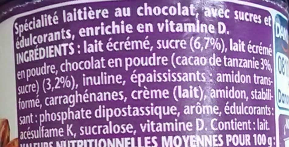 Danone Taillefine fondants Chocolat de Tanzanie (0,9% M.G) packshot