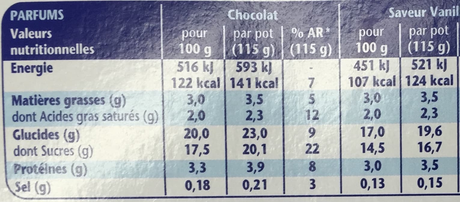 Danette Danette (8 Chocolat - 8 Saveur Vanille) packshot