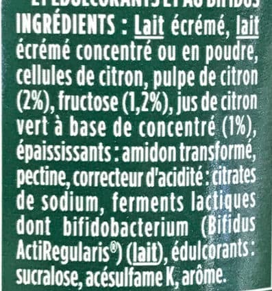 Activia Activia Citron - Jus de Citron Vert (0% MG) packshot
