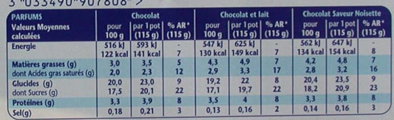 Danette Danette aux 3 Chocolats packshot