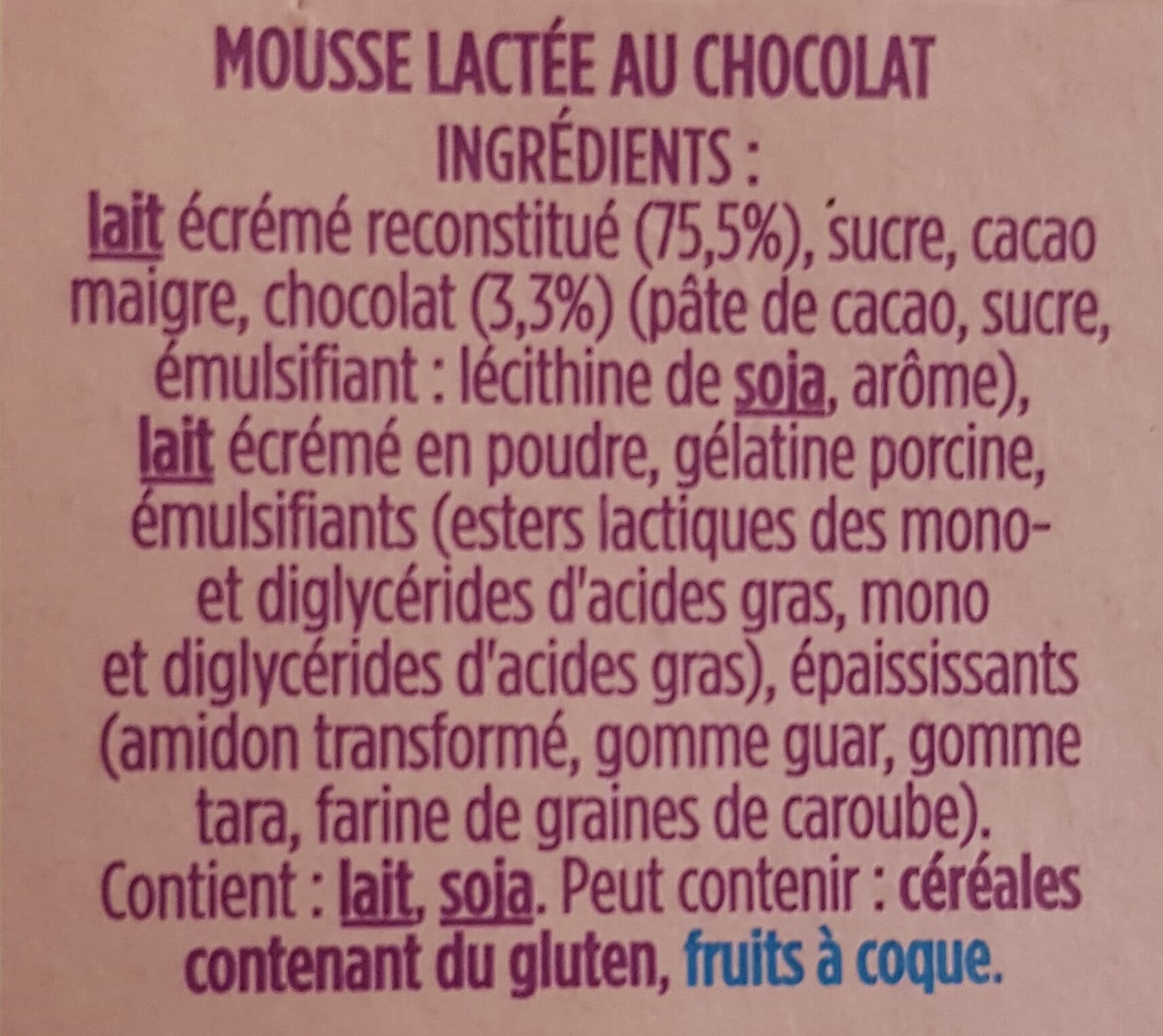 Danone Taillefine mousse chocolat 60 g x 4 packshot