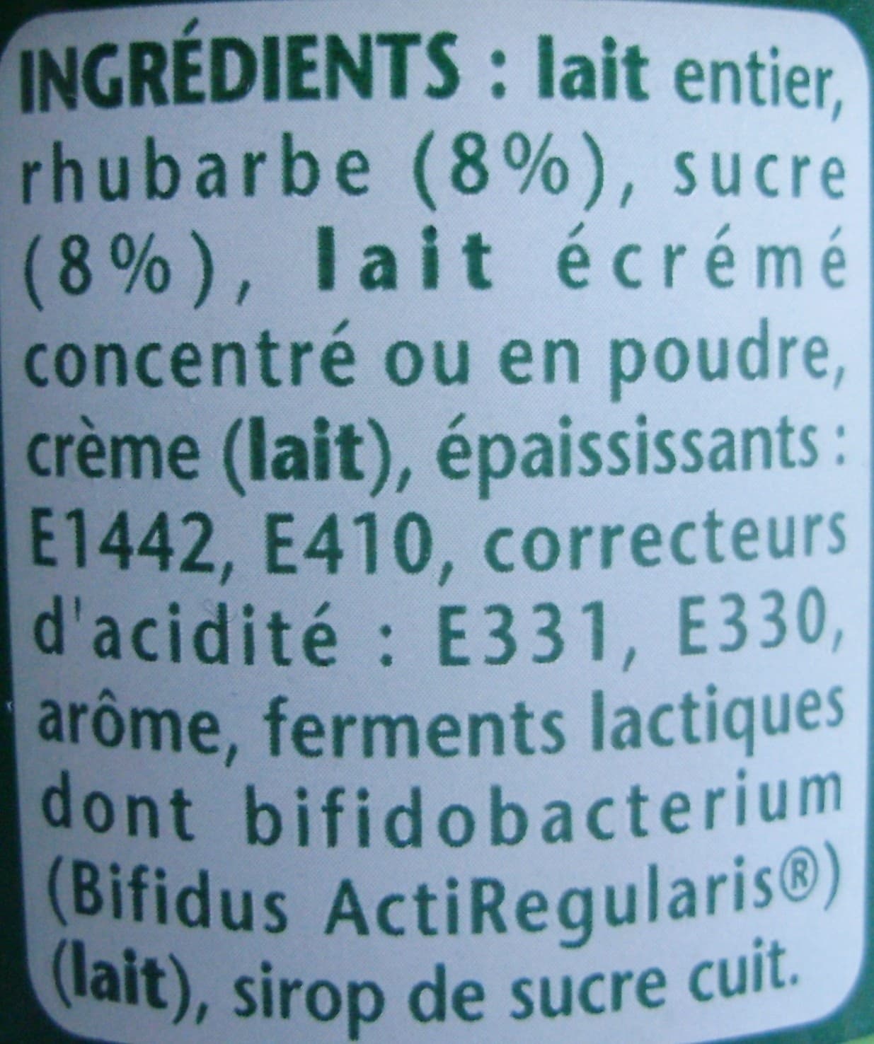 Activia Activia Fruits (Rhubarbe) packshot