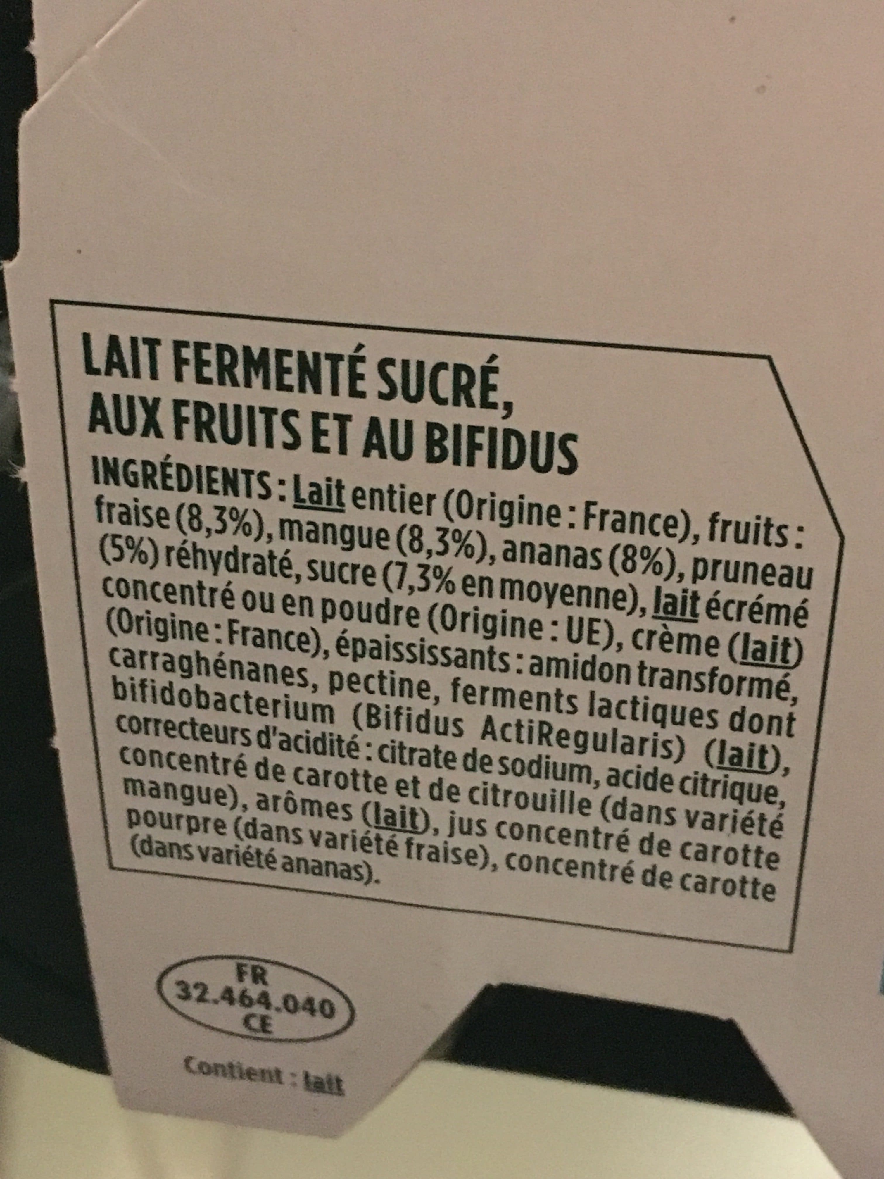 Activia Activia Lait fermenté au bifidus aux fruits les 12 pots de 125 g packshot