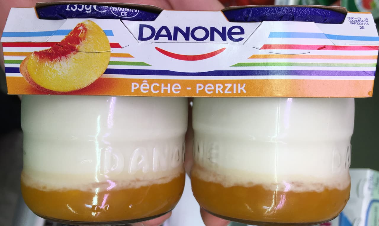 Danone Pêche packshot