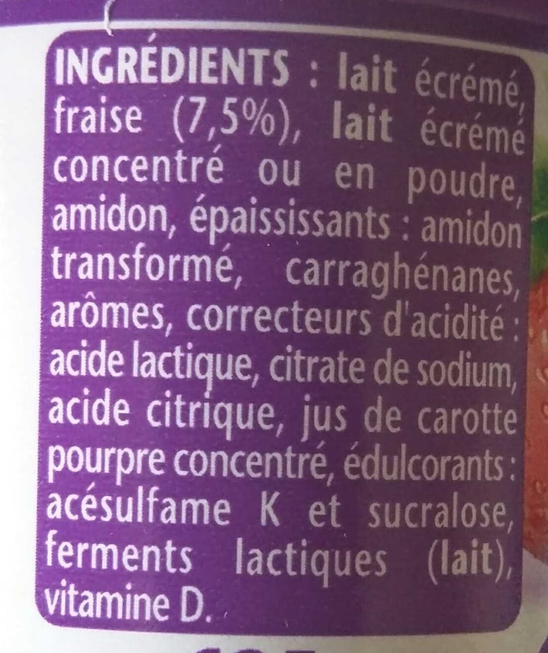 Danone Taillefine aux Fruits Fraise packshot
