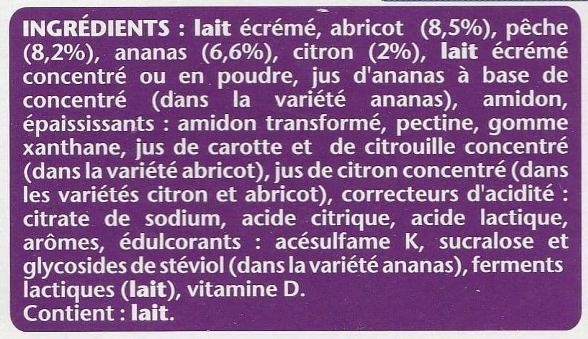 Danone Taillefine aux Fruits jaunes packshot
