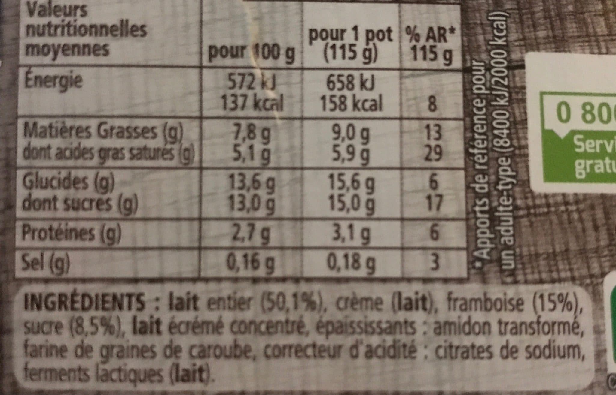 Gervais Gervais bicouche framboise 115 g x 2 packshot