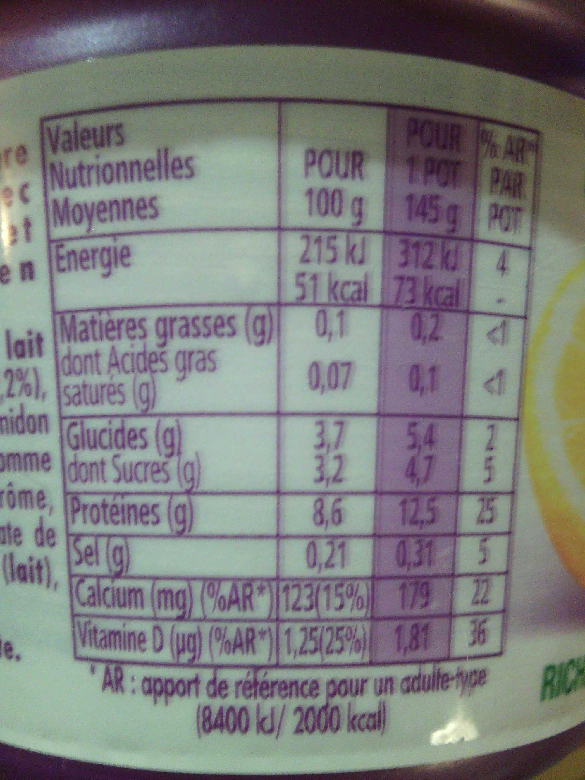 Danone Taillefine Plus Citron (0 % MG) packshot