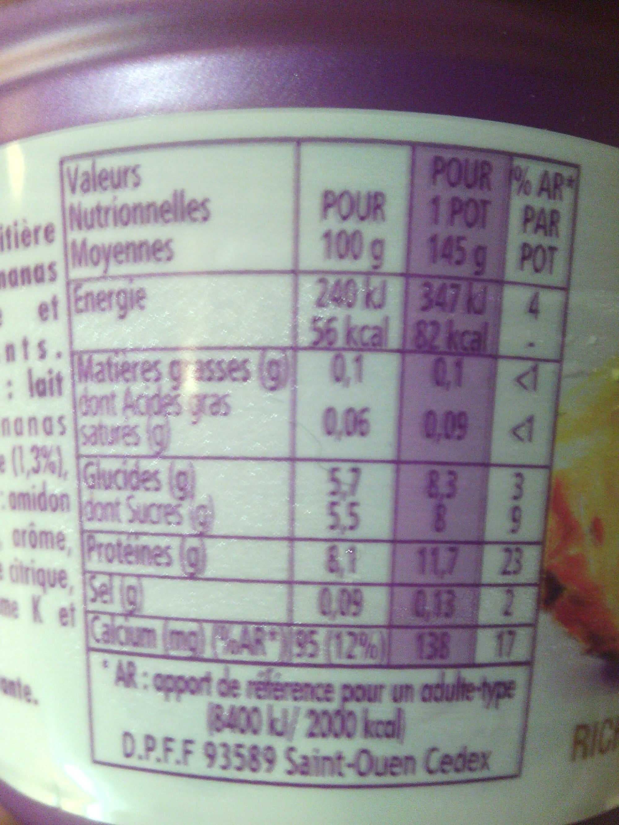 Danone Taillefine Plus Ananas (0 % MG) packshot