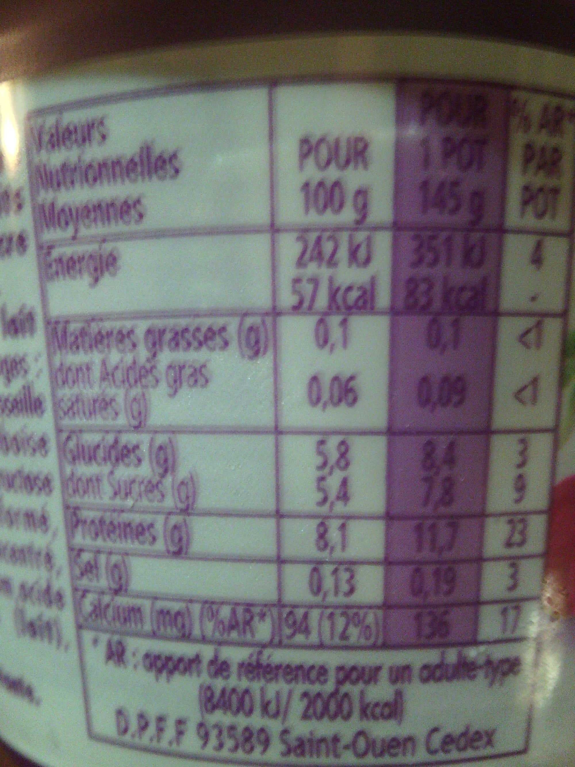 Danone Taillefine Plus Fruits Rouges (0 % MG) packshot