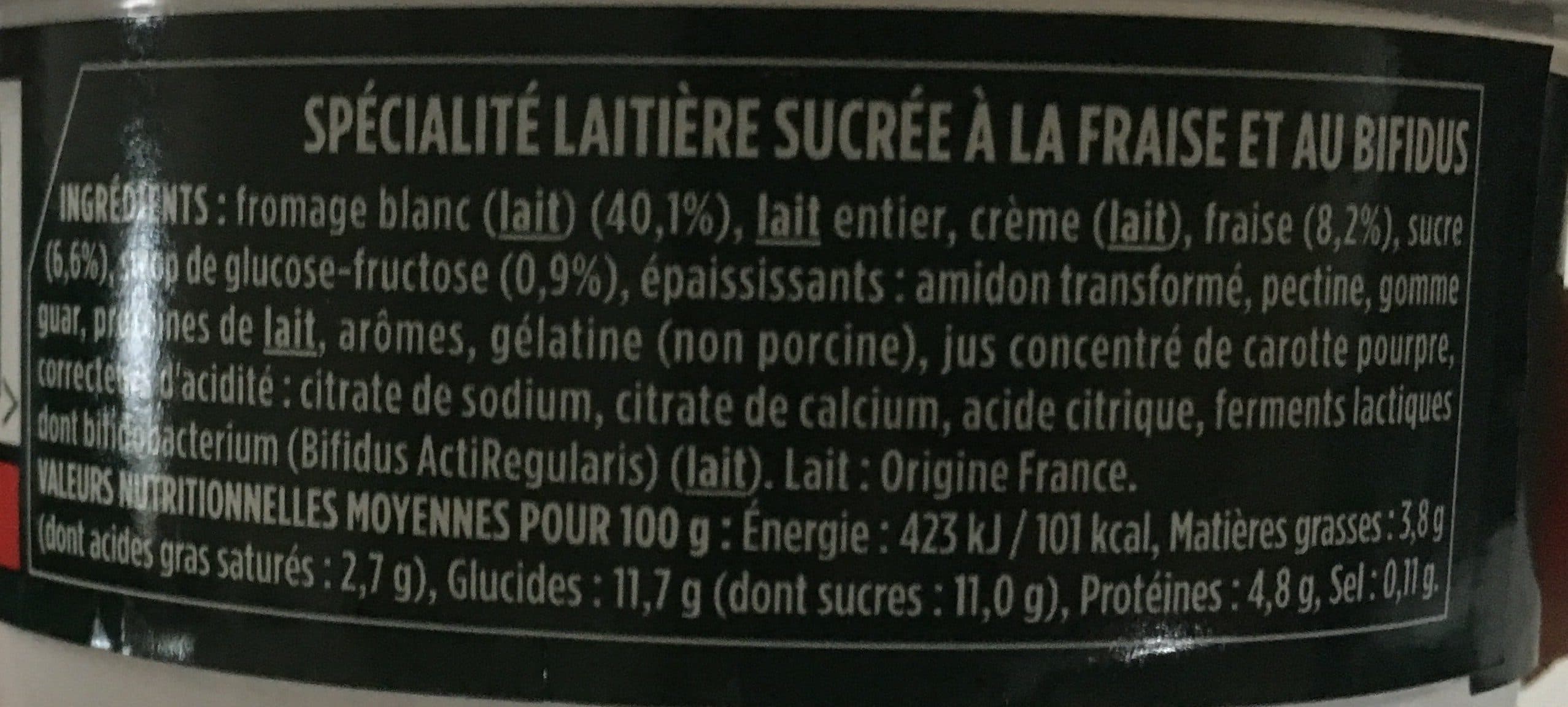 Activia Activia bifidus recette au fromage blanc saveur fraise 120gx4 packshot