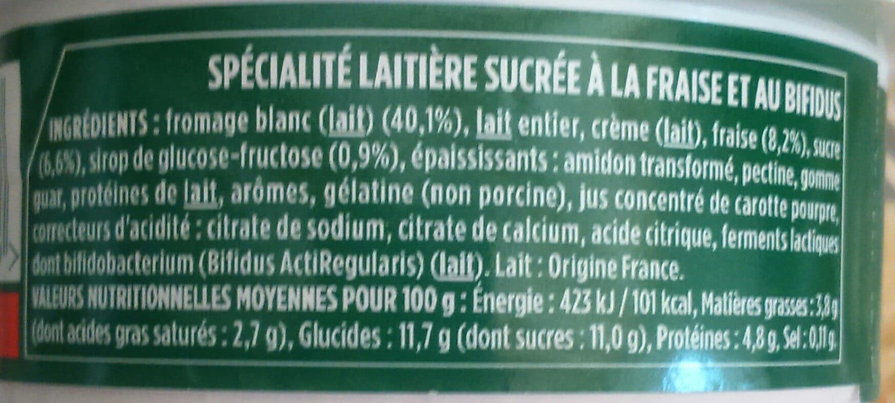 Activia Activia bifidus recette au fromage blanc saveur fraise 120gx4 packshot