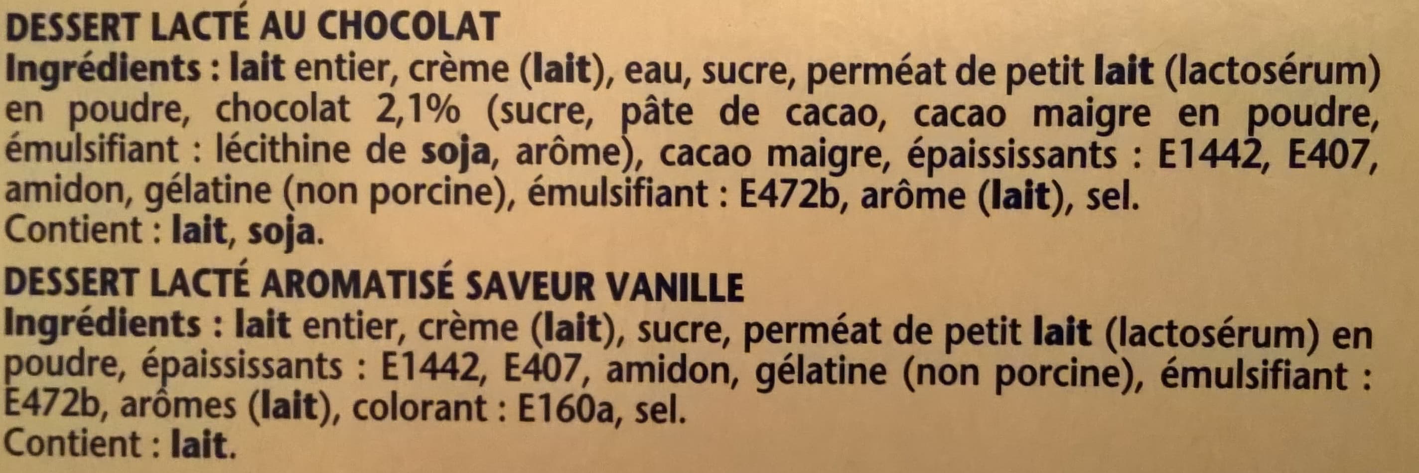Danone Danette le Liégeois packshot