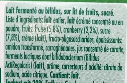 Danone ACTIVIA Fraise-Cranberry packshot