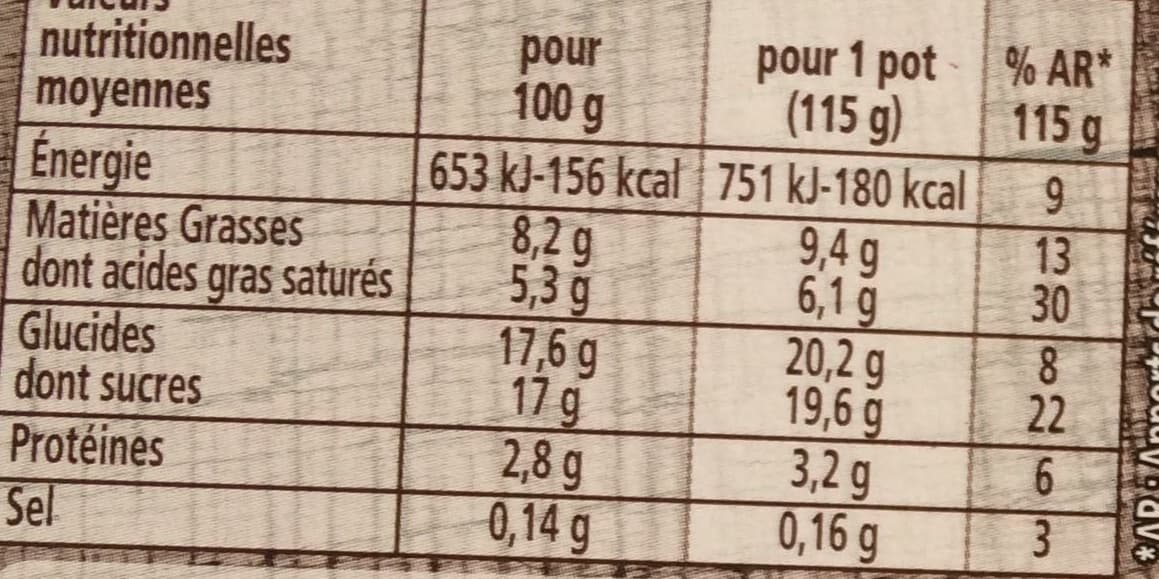 Gervais Le yaourt sur lit de poires packshot